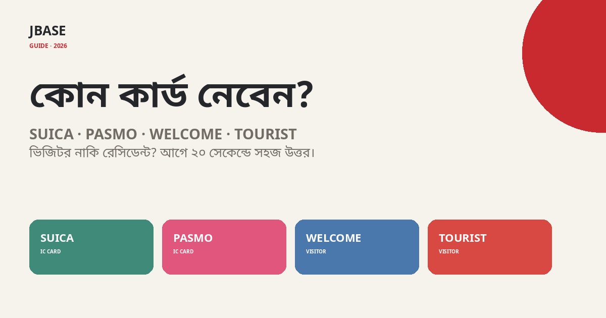 Suica, PASMO, Welcome Suica ও TOURIST PASMO